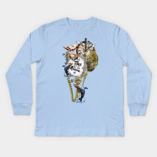 Steampunk-Art brooch Kids Long Sleeve T-Shirt